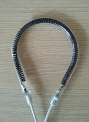 electric heater parts carbon fiber heating wire transparent glass tube 900W