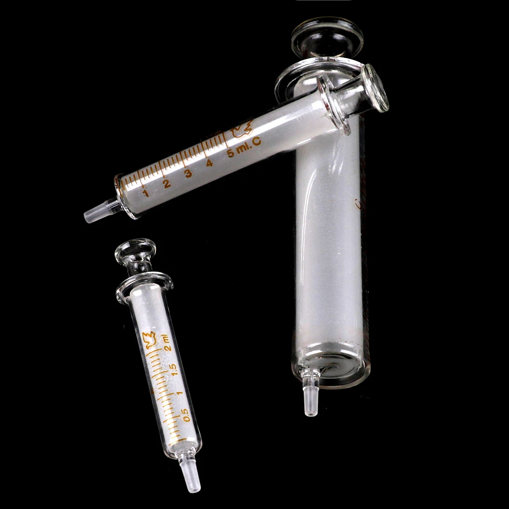 2ML 5ML 10ML 20ML Glass syringe injector sampler dispensing with ink chemical medicine