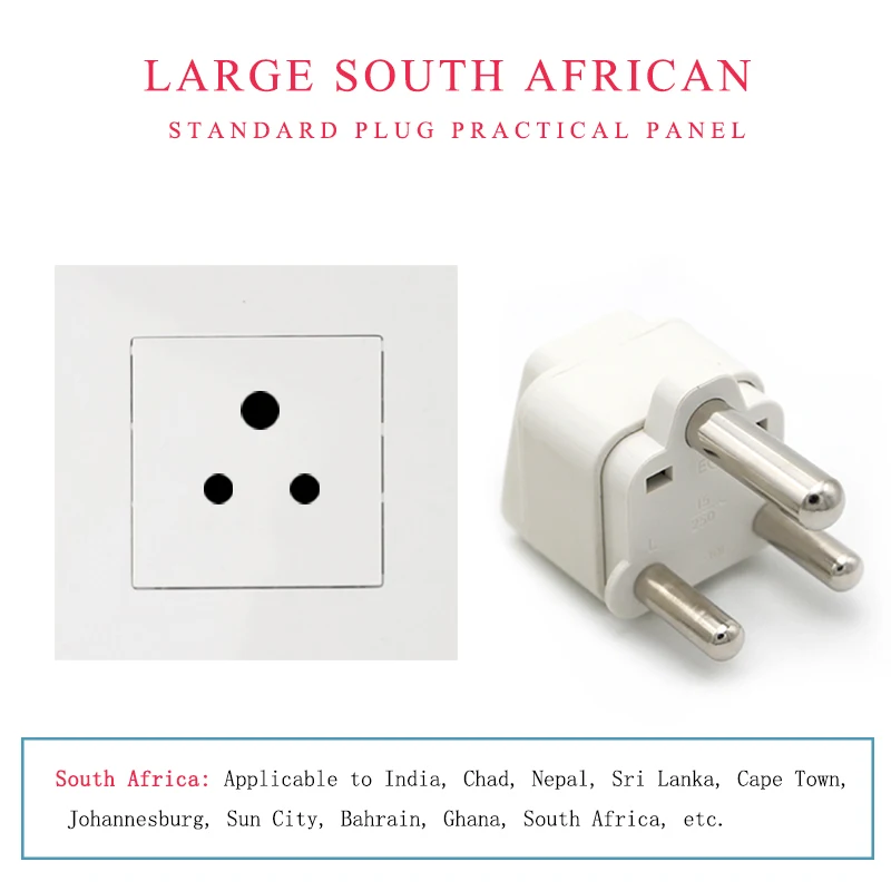 Large South African conversion plug 10A Socket Cape Town India Nepal Lanka Travel Adapter Plug Mobile phone laptop charging