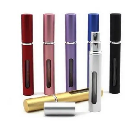 new 100pcs Refillable Protable 5ml Mini Empty Perfume Atomizer Bottle Travel Scent Pump Spray Case High Quality