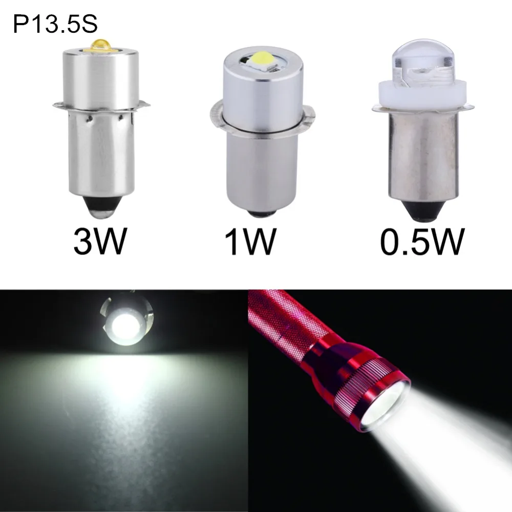 2PCS P13.5S Base High Power LED Upgrade Bulb Replacement Bulbs Led Conversion Kit Fot C/D Flashlights