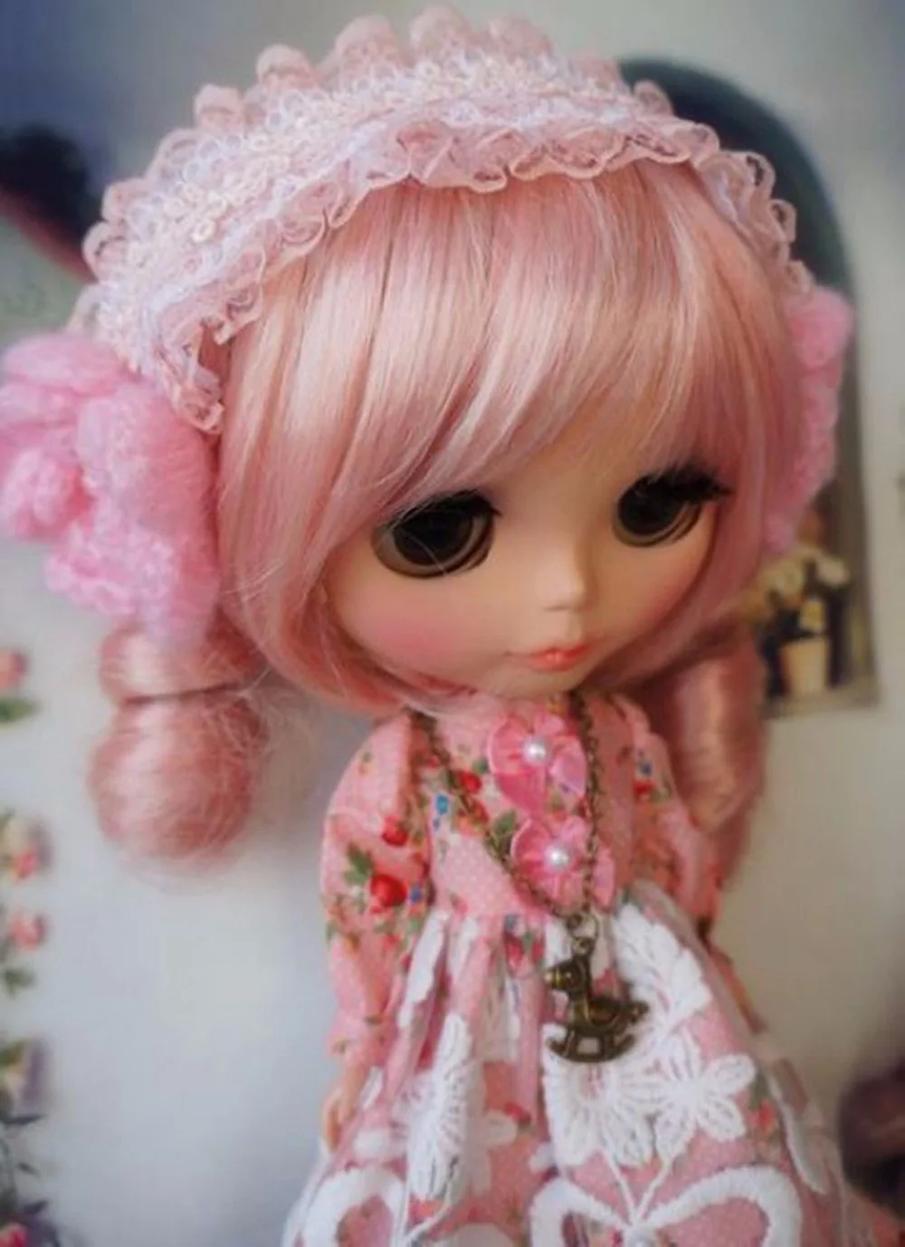 

[wamami] Pullip Doll Cute Outfit Dress Azone Handmade Pink