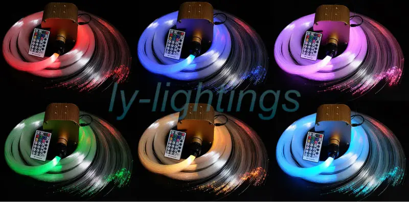 Twinkle stars 16W fiber optic lights led light engine+ 300pcs optical fibers wireless remote dimmable twinkling starry sky ceil