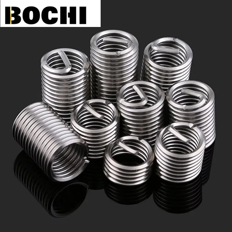 

100pcs M6*1.0*1D-3D Wire Thread Insert , M6 Screw Bushing , 304 stainless steel Wire Screw Sleeve Thread Repair