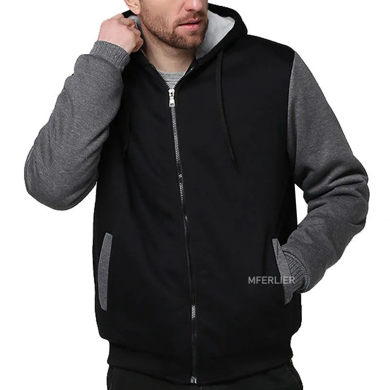 MFERLIER Plus Size Autumn Winter Fleece Hoodie Men 5XL 6XL 7XL 8XL Bust 154cm Casual Large Size Hoodies 4 colors