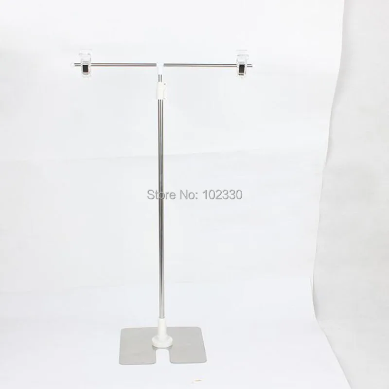 10pcs T Poster Clip Rack Stainless Steel Base Promotion Advertising Ads Pop Banner Display Rack Table Shelf Stand ZA6921