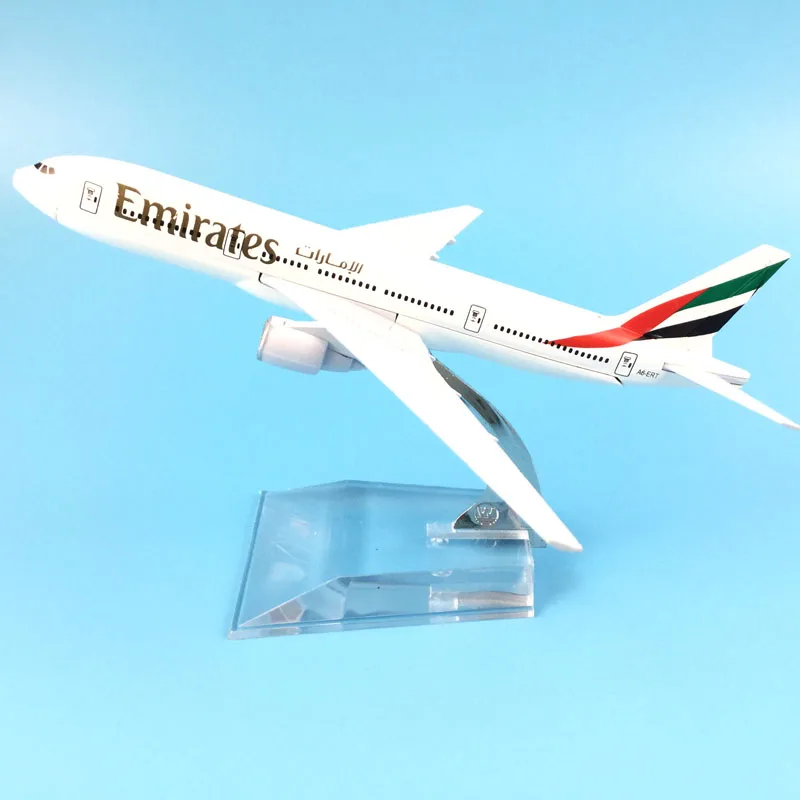 

Air Emirates Monolayer Airlines Airplane Model Airbus 777 Airways 16cm Alloy Metal Plane Model w Stand Aircraft toys for childre