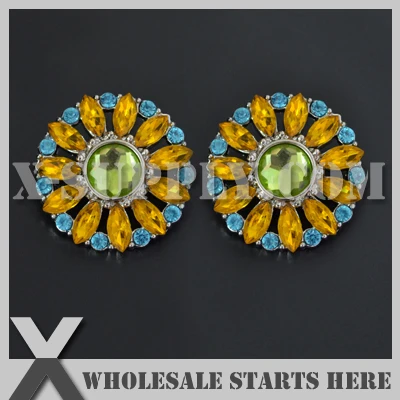 RB1064AM / Free Shipping Amy Acrylic Rhinestone Button with Shank for Clothing,Bobby Pin,Flower Clippie