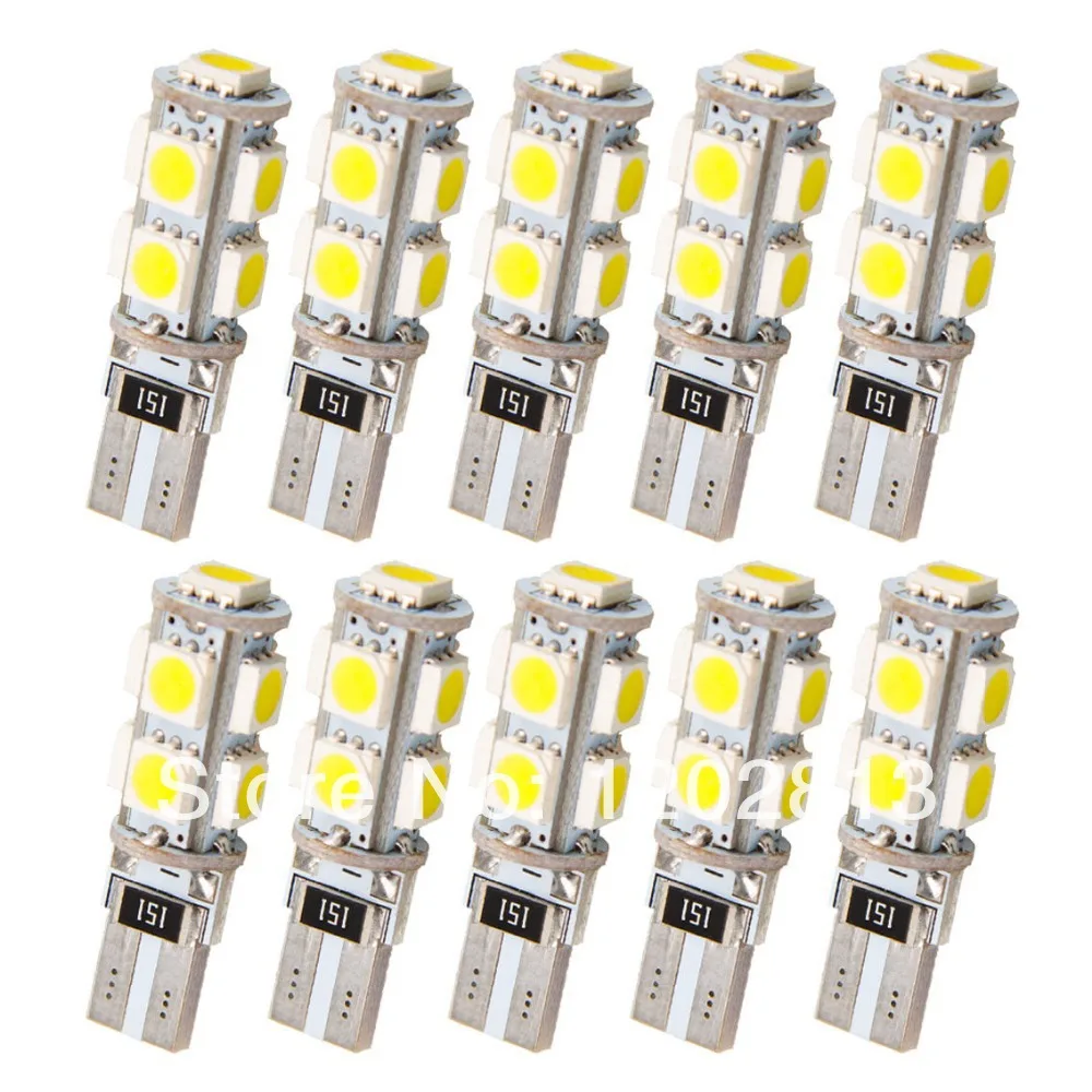 

Free shipping On Sale! 10 pcs CANBUS LED SMD Standlicht T10 W5W 9 Led for Opel Nissan Land Rover Lexus