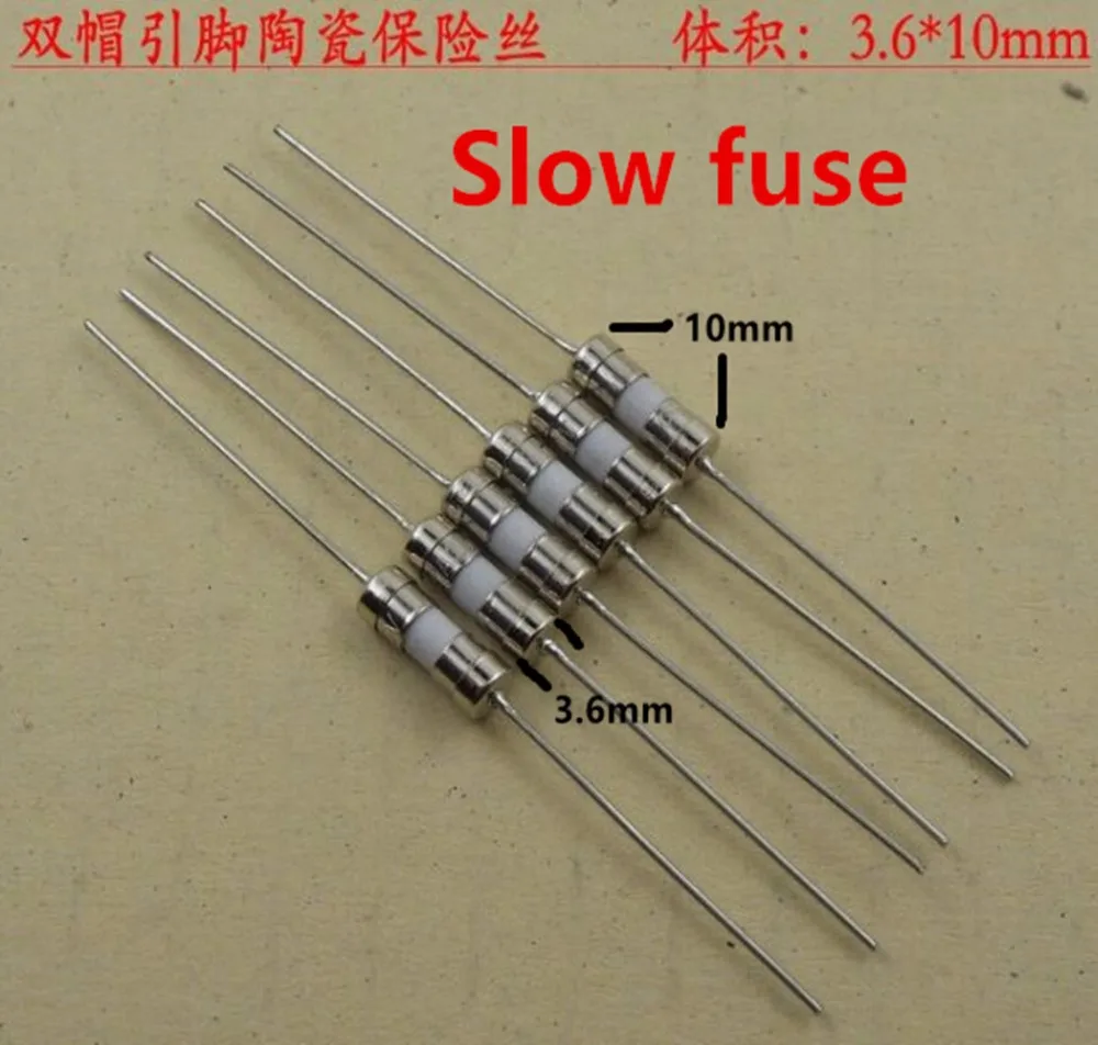 

3.6*10 mm 1A Slow fuse with lead ceramic F1A new and original 250V 200pcs/lot