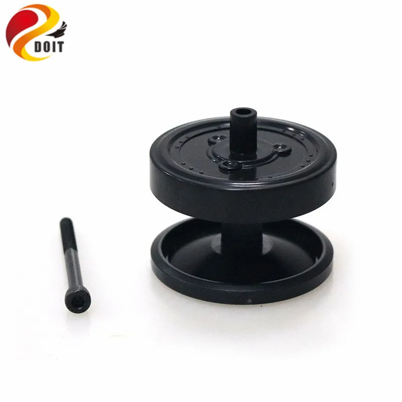 Pneu/pneu de roda de rolamento de plástico preto com acoplamento de parafuso m4 para chassi de tanque caterpillar brinquedo rastreado com 10 unidades/pacote