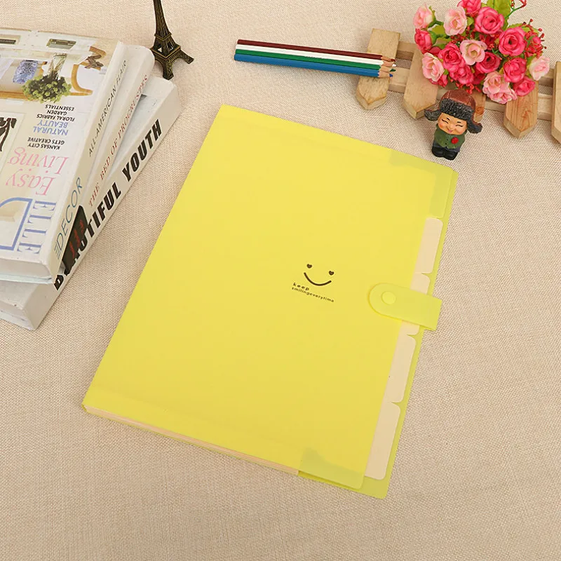 2019 High Quality Waterproof Office Plastic Folders Multi Pocket Organizer A4 File Expansion Document Folder Binder Portable