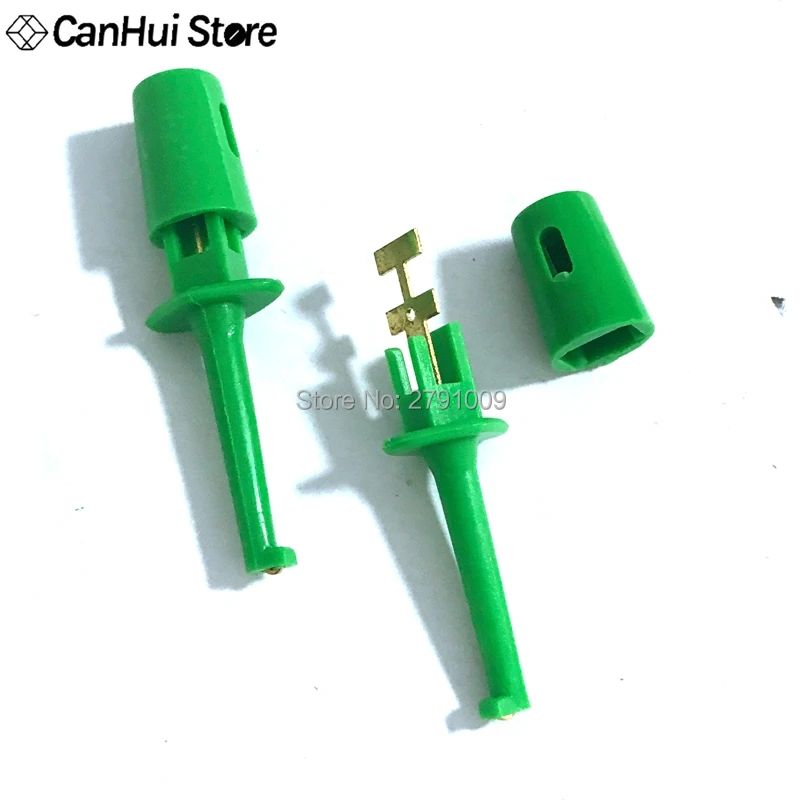 12 Pcs Mini Single Test Hook Clip Test Probe for Electronic Testing IC Grabber Large Size Round Crocodile Clip Hook Test Clip