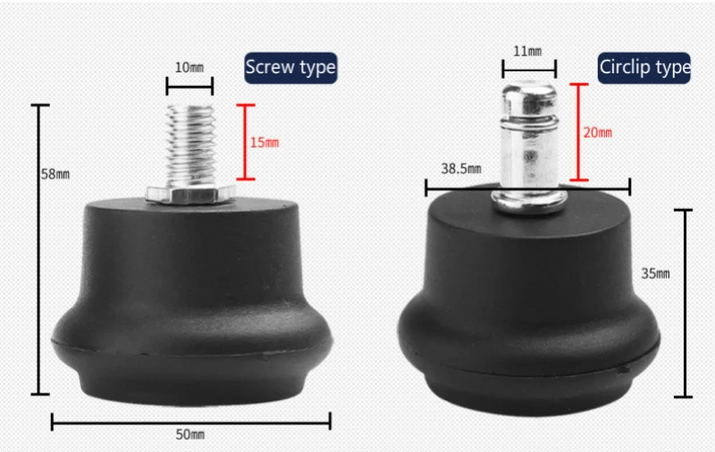 Аксессуары для офисных стульев, компьютерное кресло, многофункциональное фиксированное кресло, устойчивая нейлоновая ножка, 5 шт./лот, фиксированная ножка для стола, шкафа