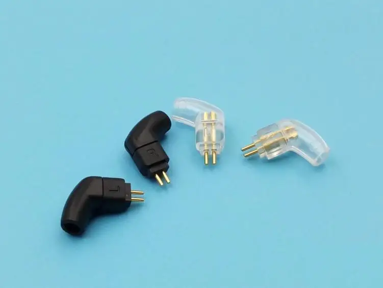 pino de fone de ouvido para UM3X W4R UE18 plugue curvo de 90 graus 0,78 mm 2 pinos