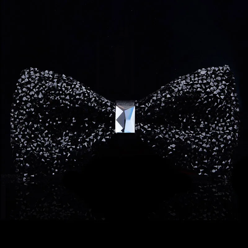 New Bow tie Crystal Bling Butterfly Knot For Men Wedding Banquet Feast Club Party Bridegroom Shinning