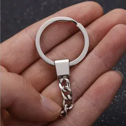 50pcs/lot  High Quality Fashion 30mm Round Split Key Rings Keychain Key Ring Chain DIY Jewelry Metal Holder Accessories Findings