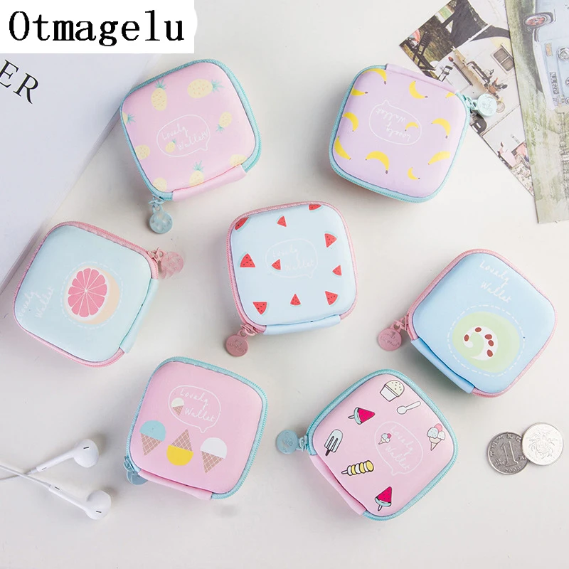 1PCS Cute Earphone Case Girl Storage Bag Carrying Hard Box Headphone Stand For Earbuds Memory Card Money Box Travel Organizer