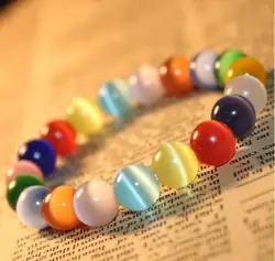 6/810/12mm Opal Bracelet Colorful Candy Colors Bracelets For Women and Girls