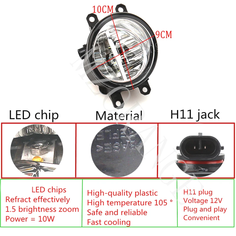 Światła przeciwmgielne Led dla Lexus GS ES RX Fog światło do toyoty Corolla Camry Verso S Avalon Avensis RAV4 Hilux C-HR Auris Yaris — zdjęcie 4