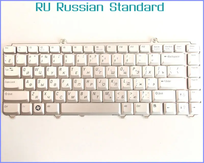 Russian RU Version Keyboard For Dell PP14L PP22L PP25L PP26L PP28L PP29L PP41L A071 Laptop Silver