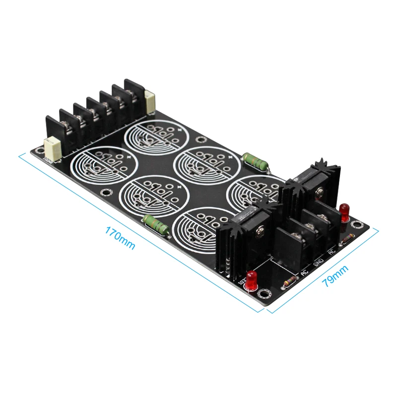 AIYIMA 120A Rectifier Filter Power Supply Board Solder Schottky 35MM 6 Capacitances Rectification Amplifier DIY