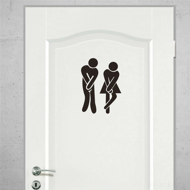 Funny Toilet Sign Stickers Mouth Smile Bathroom Decoration Home Decals Mual Art Waterproof Removable Wall Vinyl Posters 342.