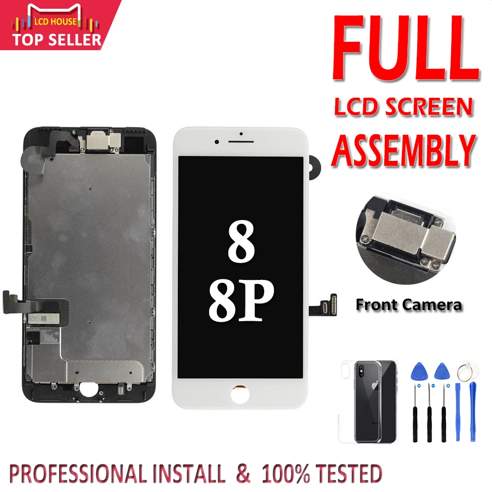 New AAA Full Set LCD Screen For iPhone 8 Plus LCD Screen Display 3D Touch Digitizer 8Plus Screen Complete Assembly Replacement