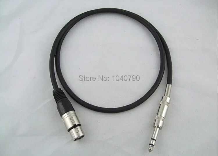 Free Shipping 2M  6.3/6.5/6.35 three coreturned to the mother  double track line/sound card the mic/condenser microphone line