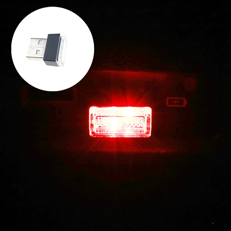 Car Universal USB LED Decorative Light Auto Parts for Mitsubishi ASX/Outlander/Lancer Evolution/Pajero/Eclipse/Grandis