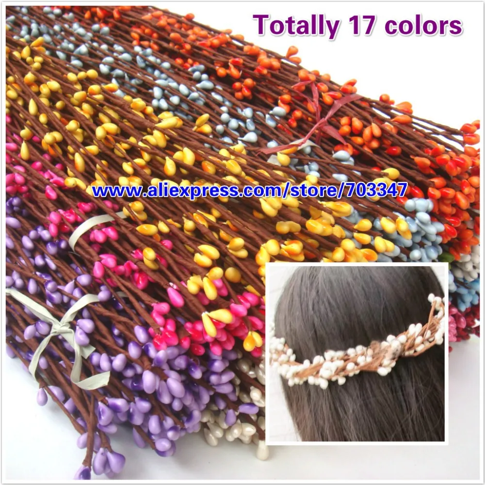 Pretty Pip Berry Stem for Floral Bracelet, Wedding DIY, 19 Colors, High Quality, 40cm