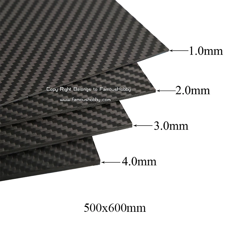 

wholesale 4pcs 500x600 1.0mm Full Carbon Fiber Plate Panel Sheet Board Twill Matt free shipping by e-EMS for drones fpv diy