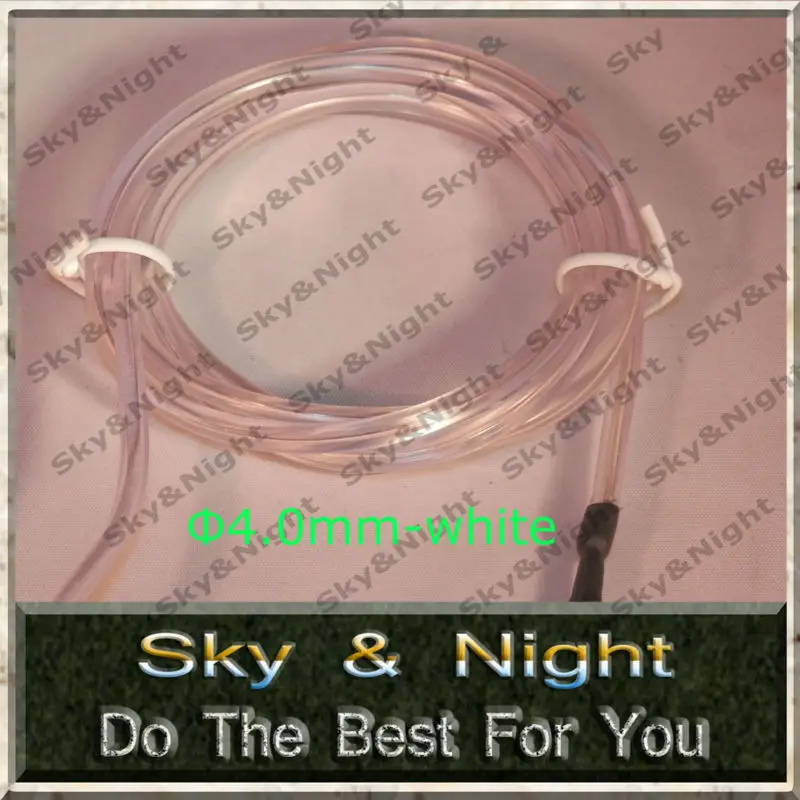 Free shipping Promotion D type EL wire flexible none el lighting  ten colors-White