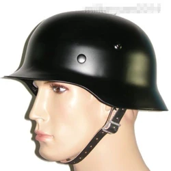 WW2 niemiecka elita WH armia M35 M1935 stalowy kask Stahlhelm Retro niesamowity czarny