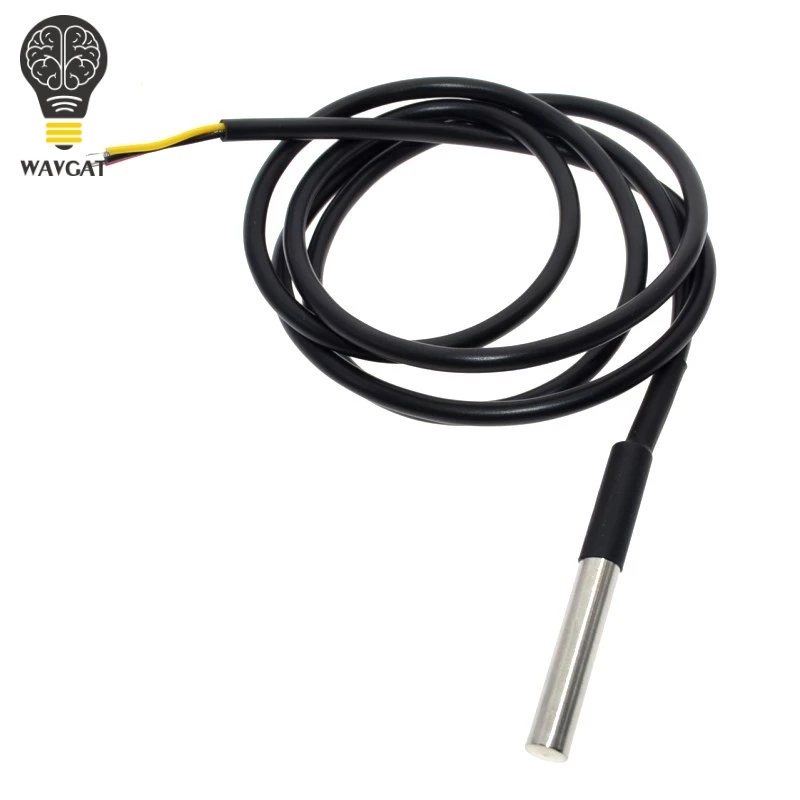 Free Shipping 10PCS Digital Temperature Temp Sensor Probe DS18B20 For Thermometer 1m Waterproof 100CM