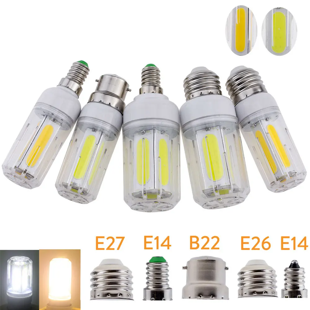 

10pcs LED Corn Lamp E27 E14 E12 B22 E26 LED Light COB Corn Bulb Chandelier For Home Lighting LED Bulbs Replace Halogen 85-265V