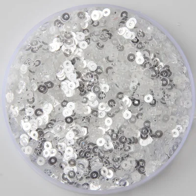 50g(5000pcs) 3/4/5/6mm Crystal Transparent Flat Loose Sequins Paillettes Sewing Wedding Craft Children DIY Accessories