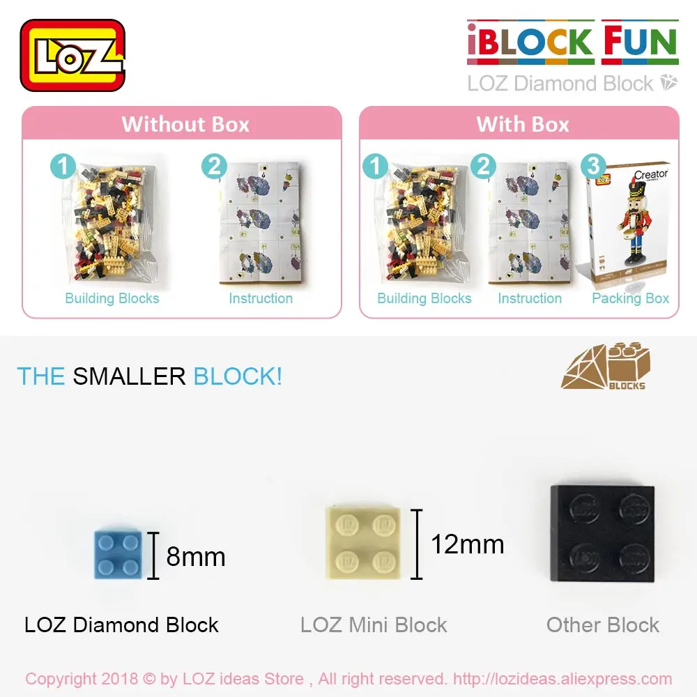 LOZ Diamant Blöcke Regenbogen Anime Action Figure Cartoon Bunte Tiere Bildungs Ziegel Spielzeug für Kinder DIY 9204