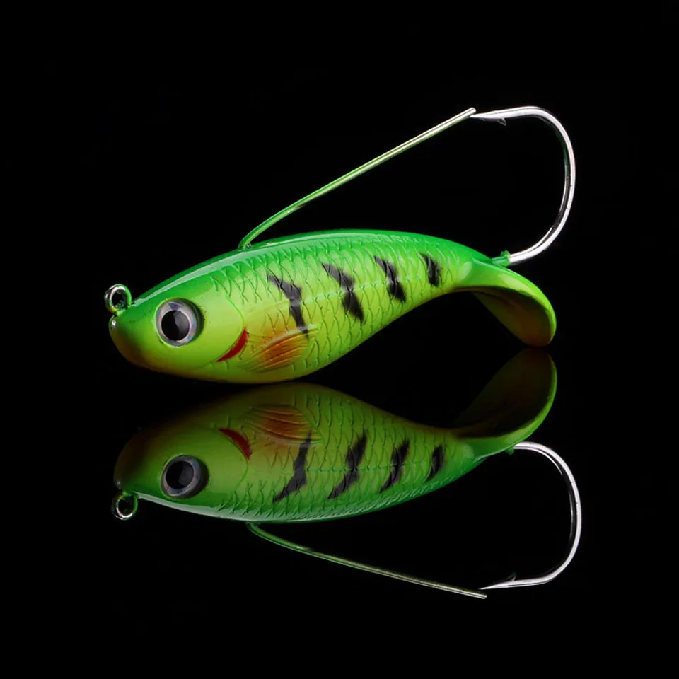 WALK FISH 1PCS 8cm 21.4g VIB Anti Grass Fishing Wobbler Artificial   Hard Lures Single Hooks Laser Body Lifelike Fishing Tackle