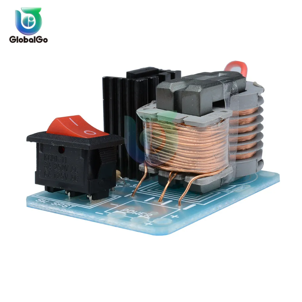 Generador de ignición de arco de voltaje, inversor Boost Step Up 18650, transformador Suite 3,7 V de alta frecuencia, 15KV CC