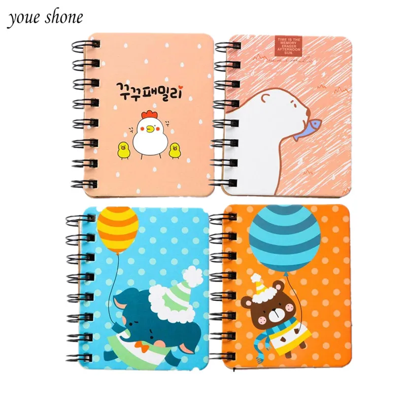 1Pcs/Lot Cute Student Lap Coil This Mini Laptop Stationery Portable Notepad Notebook Writing Book For The Students