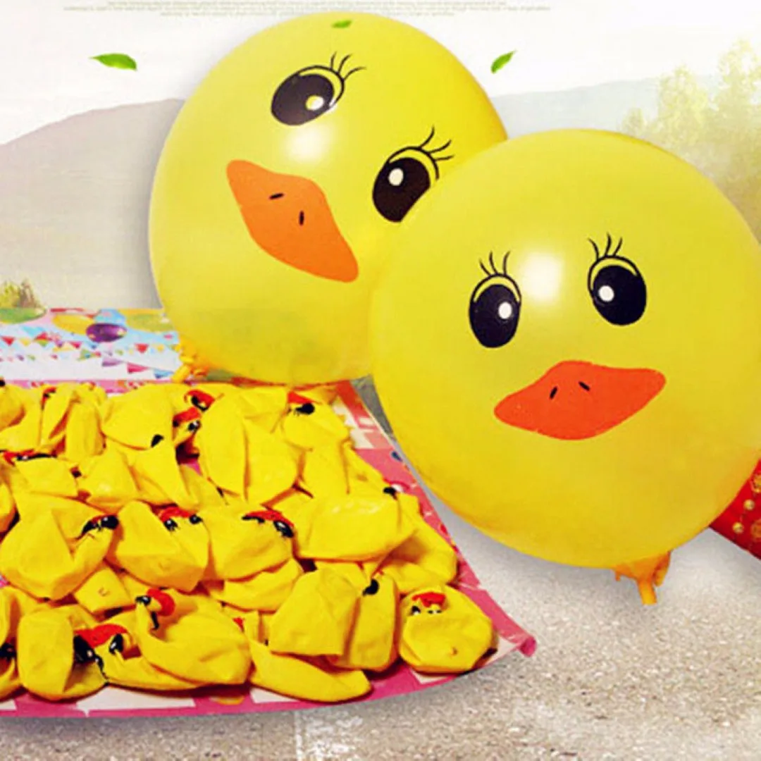 10pcs x Children Yellow Duck Party Balloons 12'' Birthday Balloons Party Supplies