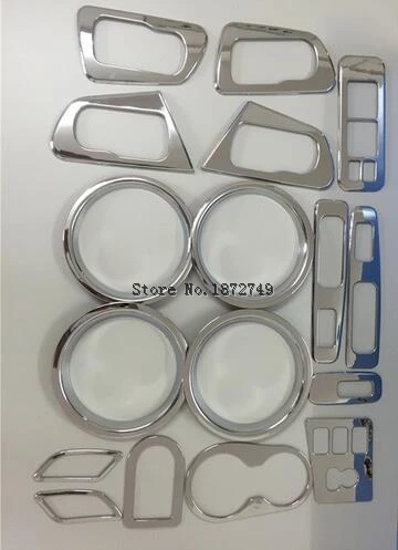 17*ABS Chrome Car Accessories Cover Trim kits For Nissan Qashqai  j11 2008 2009 2010 2011 2012 2013 2014 2015