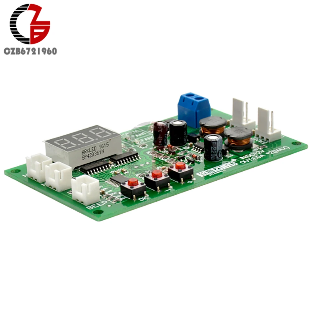 DC 12V Voltage Regulator 2CH PWM Digital DC Motor Speed Controller Governor Fan Thermostat Temperature Control Switch NTC Sensor