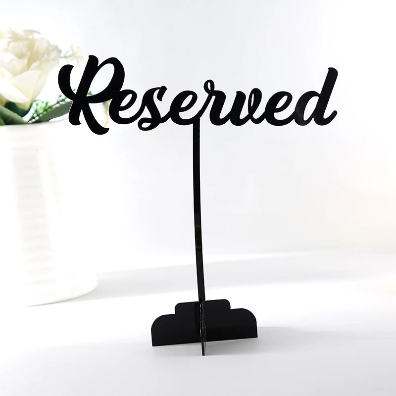 6Piece Reserved Sign. Reserved Wedding Sign. Freestanding Reserved Table Sign. Acrylic Reserved Table Sign. Wedding decor table