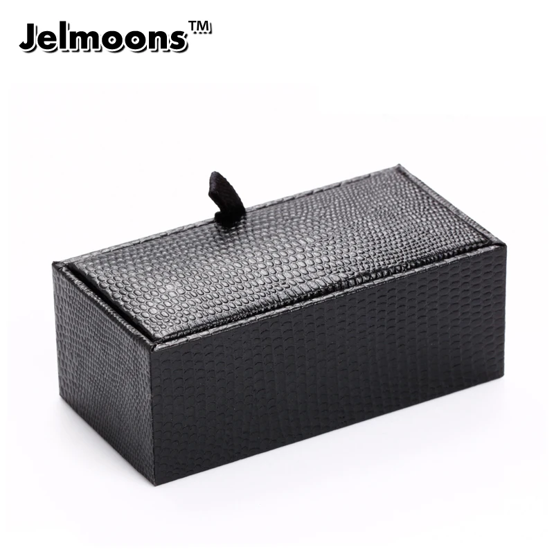 New Design Black Leather Cufflinks Box Gift Jewelry Cuff Box