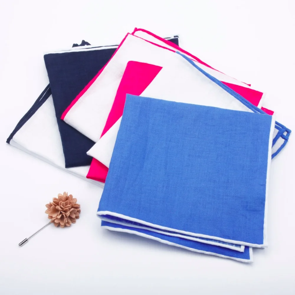 High Quality 100% Linen Pocket Handckerchief Fashion Pocket Square Hanky With Giftbox - Factory Outlet