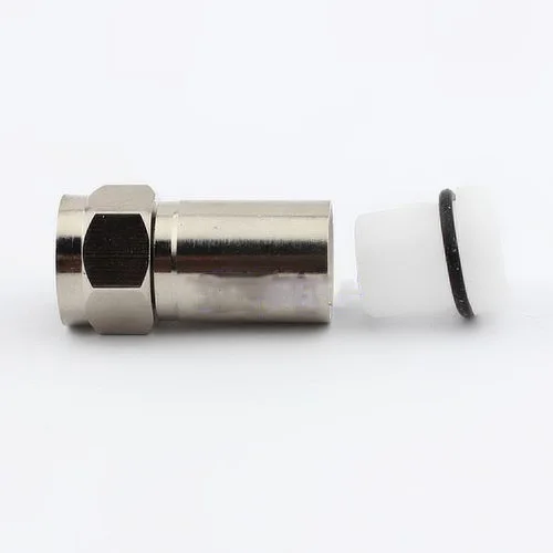 Cable TV connector F plug metric extrusion f plug SYWV75-5 two shielded cable connector waterproof extrusion