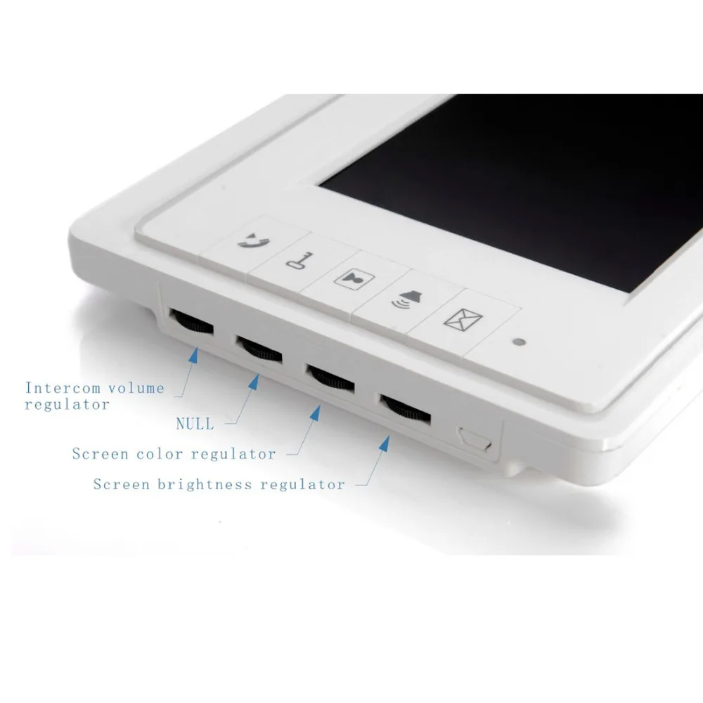 SYSD Bank Intercom 7 '' Monitor colorido com fio Kit de sistema de telefone de porta de vídeo com câmera IR à prova d'água