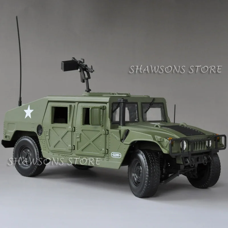 KDW 1:18 Scale Diecast Metal Model Car Toy H1 SUV Military Tactical Vehicle Miniature Replica Collectible